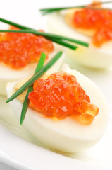 Appetizers with caviar