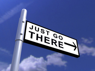 Fototapeta premium Right way 3d Road Sign