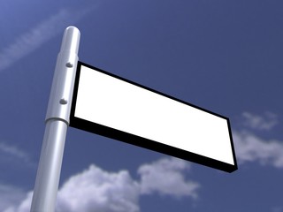 White 3d Road Sign without title