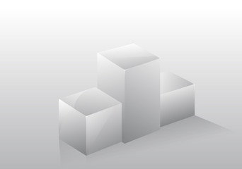 Obraz premium 3д изолированный подиум-пьедестал серый