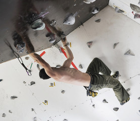 man exercise sport climbing