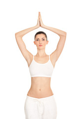 Fototapeta premium woman doing yoga