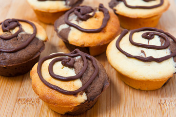 Cupcakes with chocolate