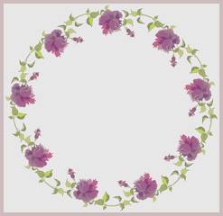 Beautiful decorative framework with flowers.