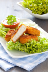 H&auml;hnchennuggets mit Ketchup