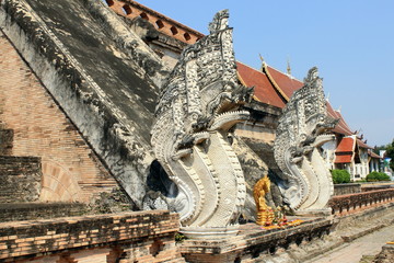Naga figures in Chiang Mai, Thailand