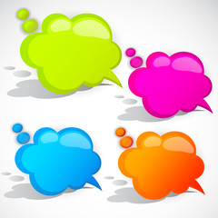 Fototapeta premium Colorful cloud bubble for speech