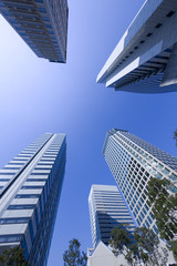Fototapeta na wymiar 天王洲の高層ビル街