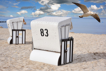 Strandkörbe am Ostseestrand