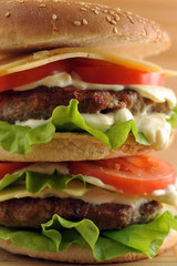 hamburger with cutlet