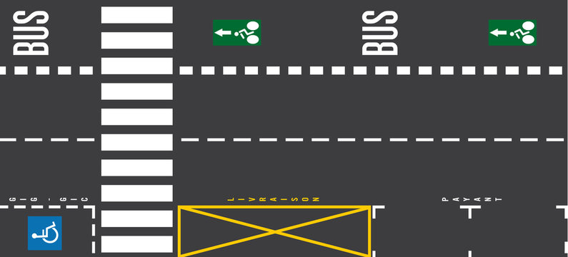 Rue - Marquages au sol