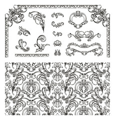 Seamless pattern and design elements