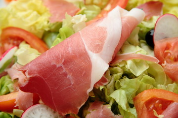 jambon sur salade