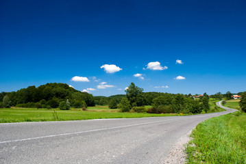 Summer road in countryside