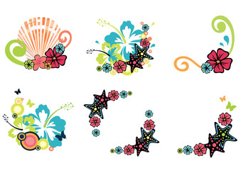 six design elements on tropical theme