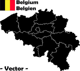 Belgienvektor - Provinzen