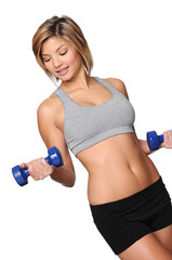 Young woman working out