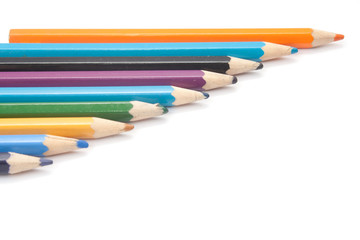 crayons are cascaded