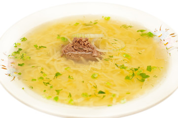 chicken noodle soup - broth