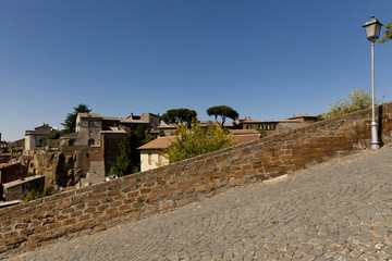 Fototapeta na wymiar ściany; Orvieto; Umbria; fortyfikacje;