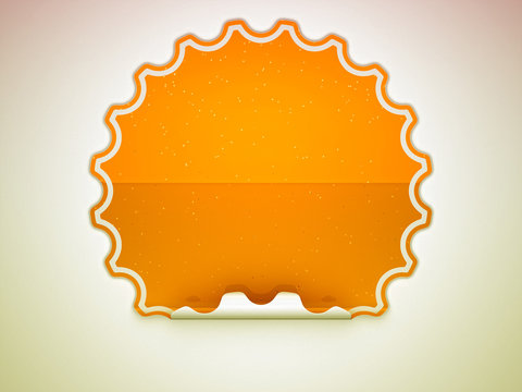 Orange spotted hamous sticker or label