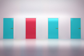 Right choice: four conceptual doors