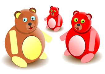 three toy bears