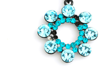Blue jewel brooch