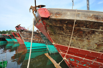 Closeup Of Hull Of A Boat