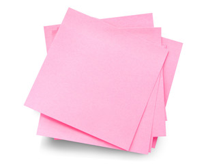 Blank post-it memo stack