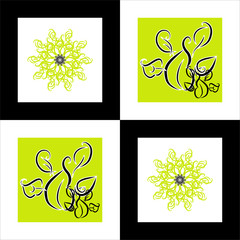 pattern flower square background