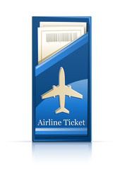 airline ticket vector