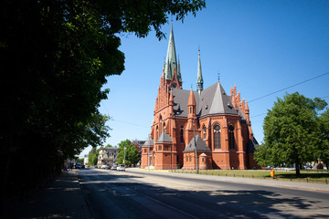 Church of Sts. Katherine in Torun,Poland - obrazy, fototapety, plakaty