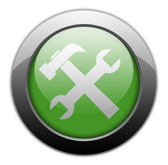 Green Metallic Orb Button 