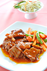Pork stew traditional thai cuisine