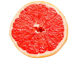 red grapefruit isolated on white background