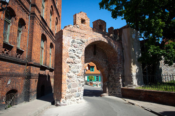 Gateway Teutonic castle-monument in Torun,Poland