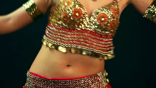 Belly dance, close up.