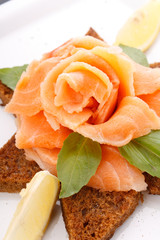 flower from smoked salmon