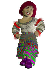 wütendes altes Zirkusweib