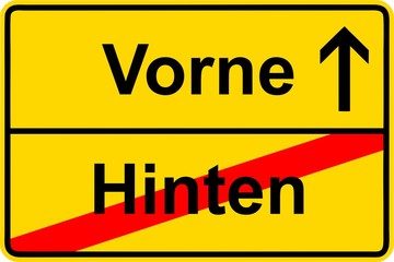 Fototapeta premium ortsschild01-hinten_vorne