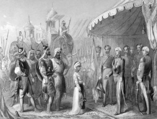 Submission of Maharaja Singh to Hardinge at the end of Sikh War