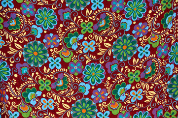 Mayan Floral Pattern Background