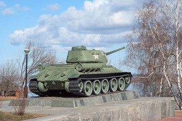 T-34 tank WWII monument in Nizhny Novgorod, RU