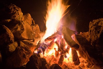 fire at the night