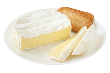 Cheese camembert with toasts