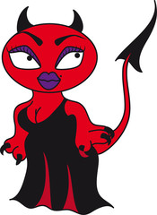 Elegant devil girl