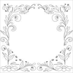 Abstract floral background, contours