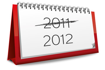 Kalender rot 1 Januar 2011 2012
