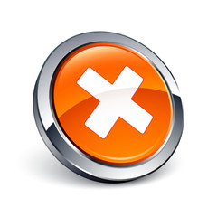 Fototapeta premium icône bouton internet croix annulation